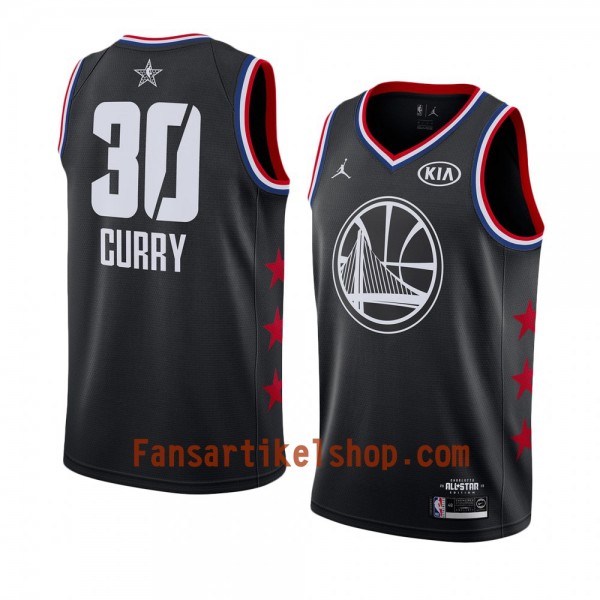 Golden State Warriors Trikot Stephen Curry 30 2019 All-Star Jordan Brand Schwarz Swingman - Herren